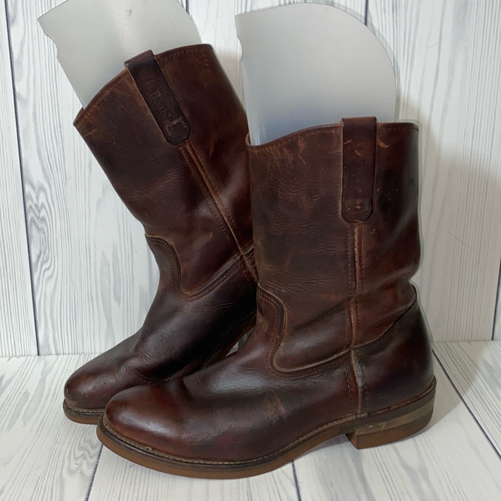 Vintage LL Bean Leather Western Boots